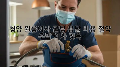 청양 원룸이사 꿀팁🍯 용달 비용 절약 & 주말 이사 정복!